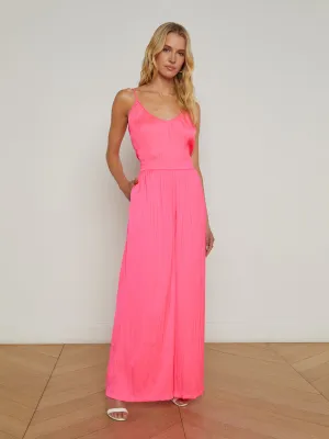 Lillian Satin Wide-Leg Pant