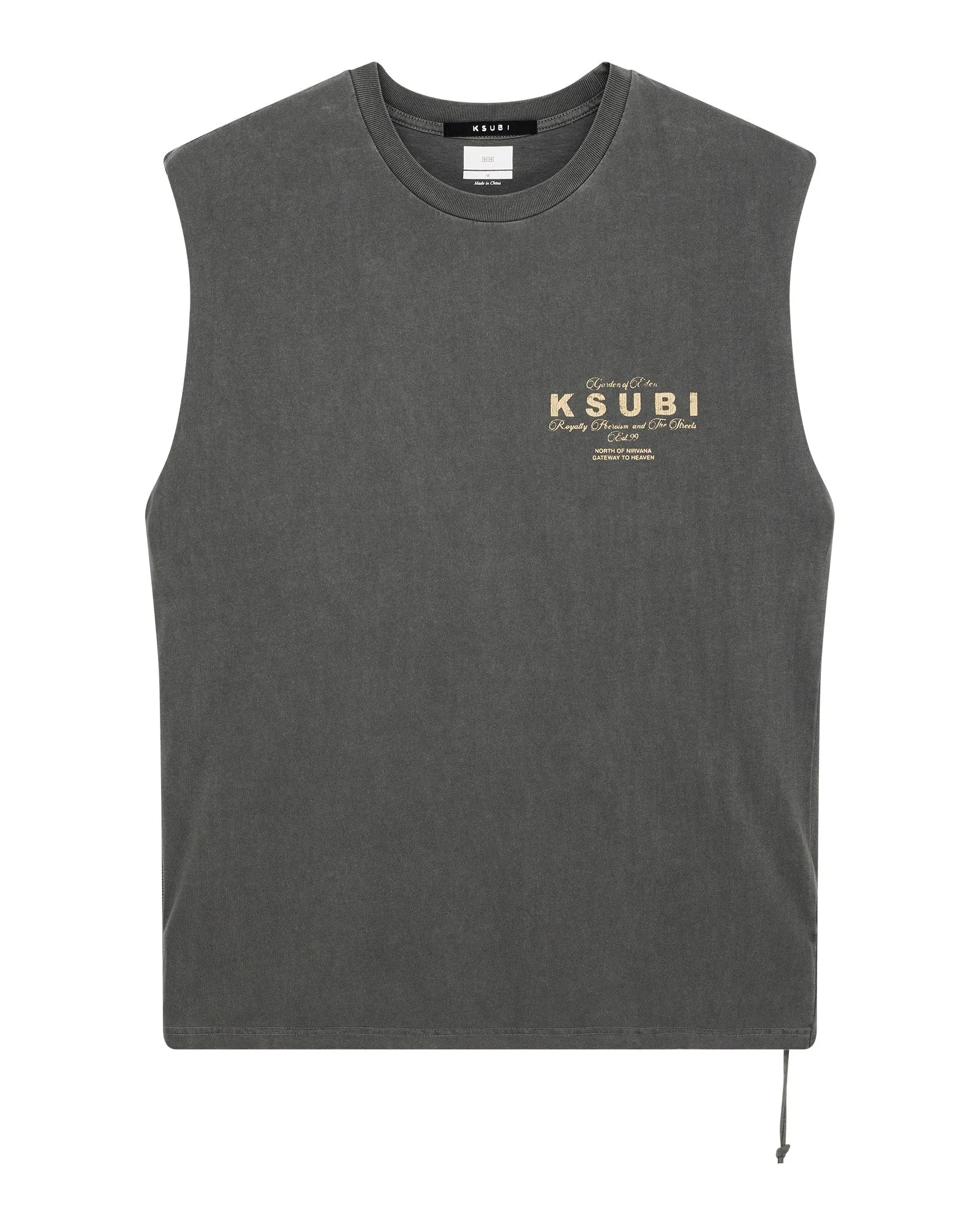 LOCK CUT OFF TEE CHARCOAL