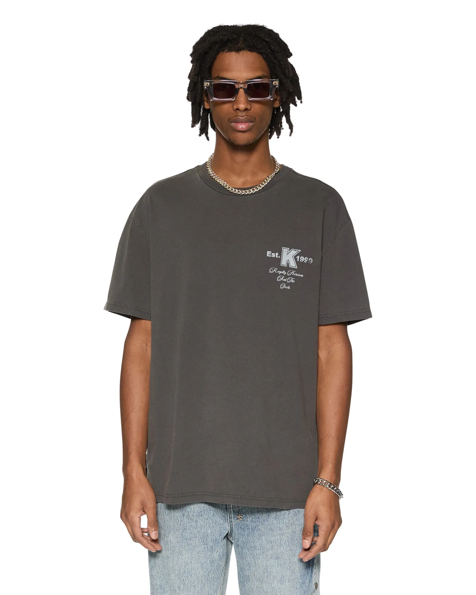 LOCK UP BIGGIE SS TEE FADED BLACK