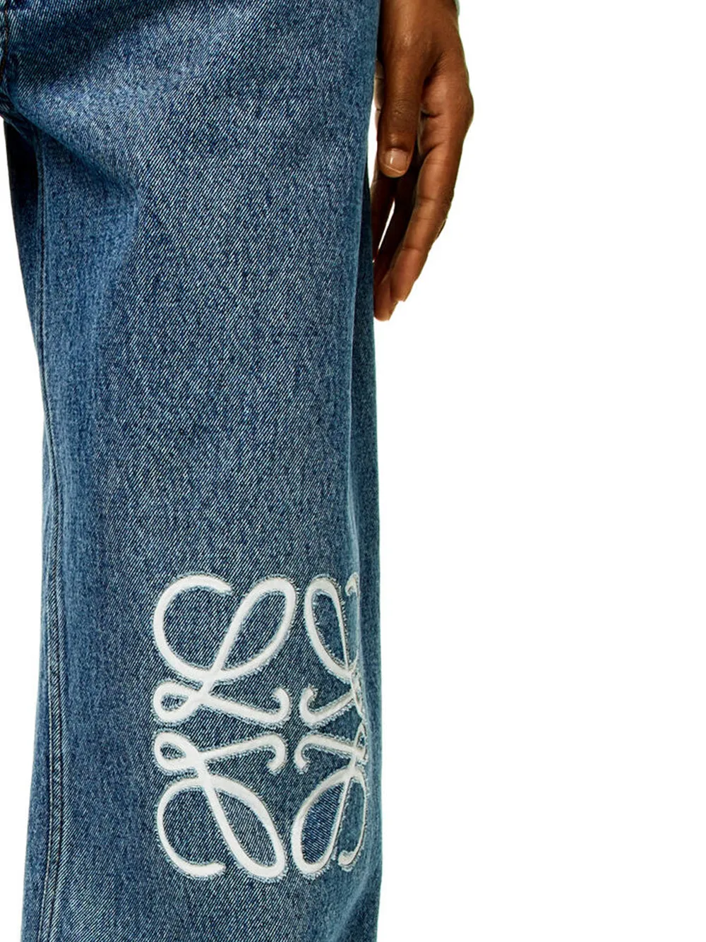 Loewe Logo Embroidered Straight Leg Jeans