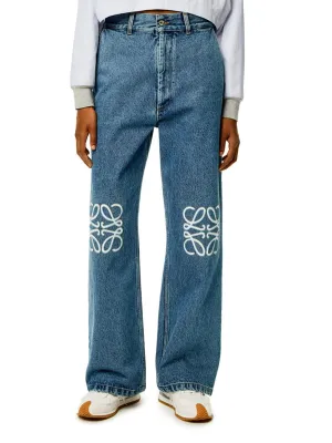 Loewe Logo Embroidered Straight Leg Jeans