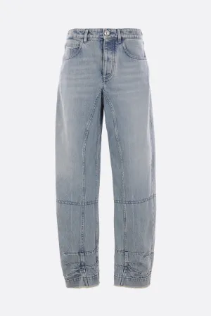 loose jeans in denim