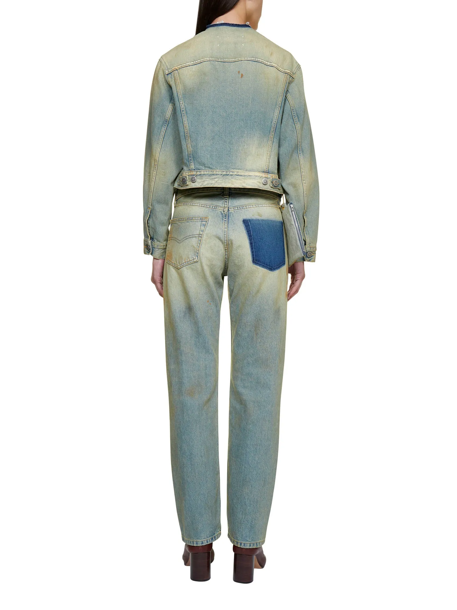 Maison Margiela Washed Effect Straight Leg Jeans