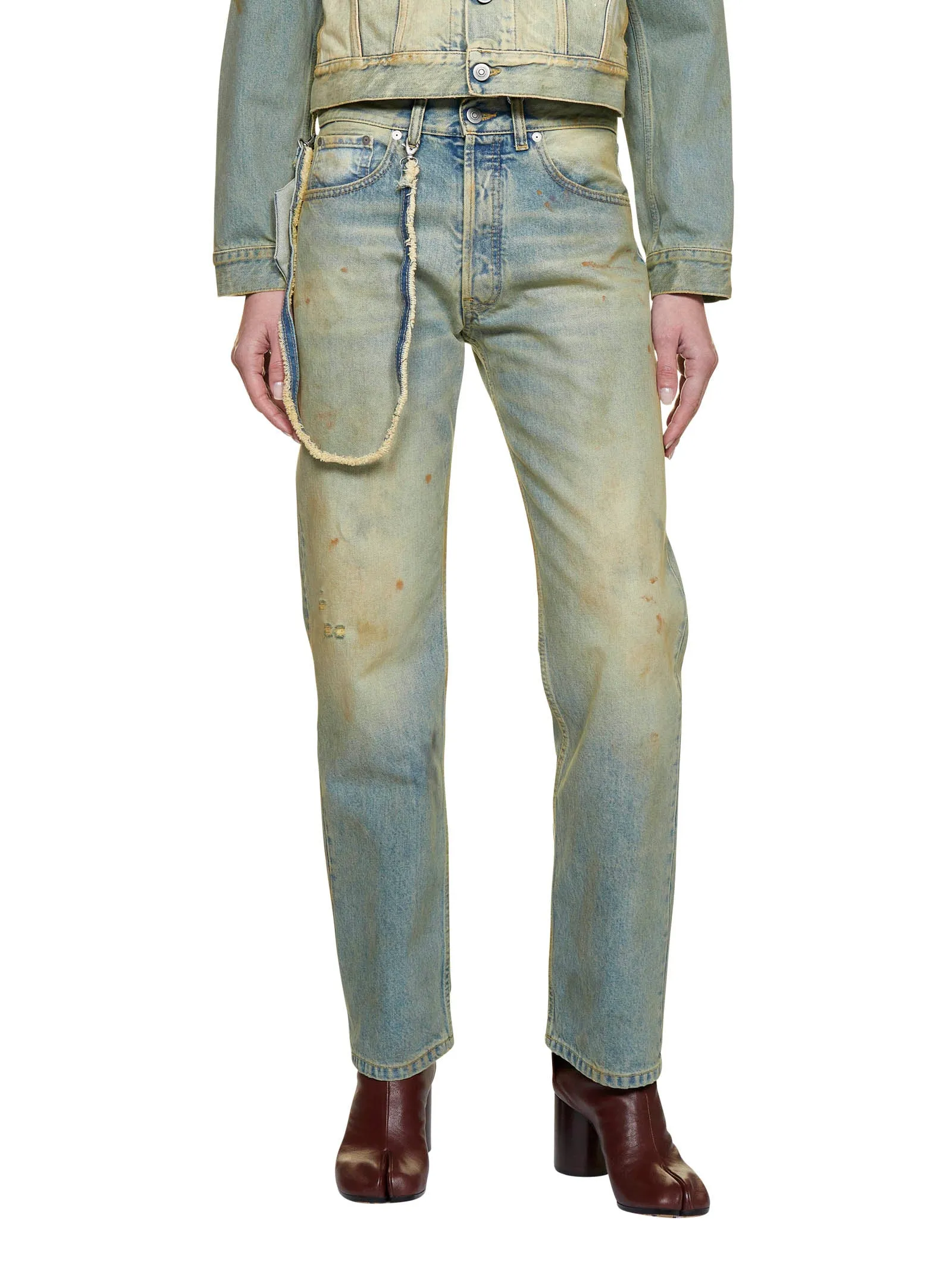 Maison Margiela Washed Effect Straight Leg Jeans