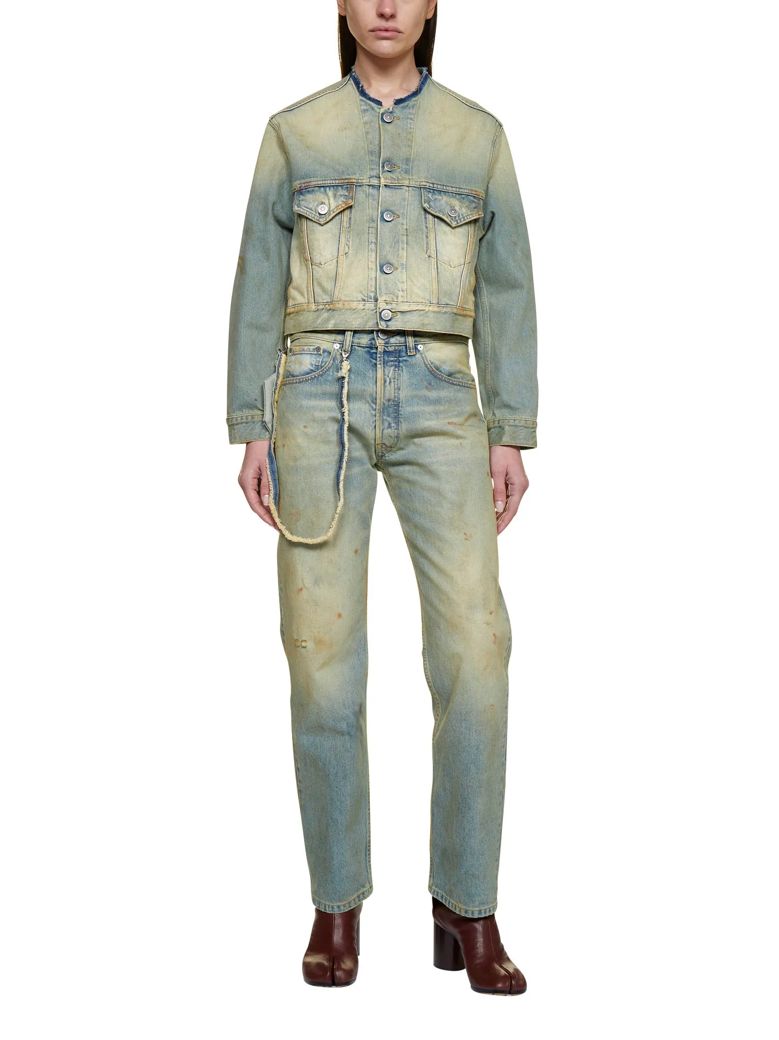 Maison Margiela Washed Effect Straight Leg Jeans