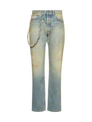 Maison Margiela Washed Effect Straight Leg Jeans