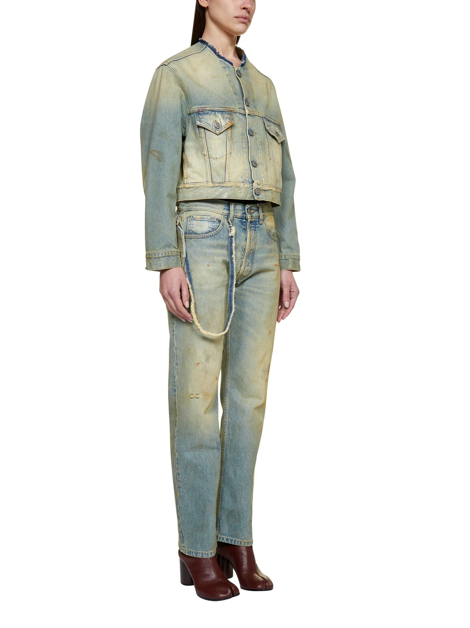 Maison Margiela Washed Effect Straight Leg Jeans