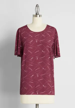 Makes My Heart Flutter Woven Top