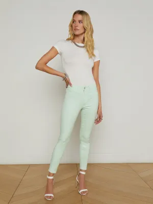 Margot Coated Cropped Skinny Jean