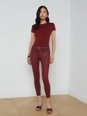 Margot Coated Cropped Skinny Jean