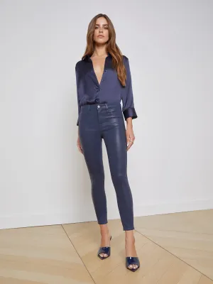 Margot Coated Cropped Skinny Jean
