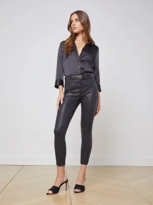 Margot Coated Cropped Skinny Jean