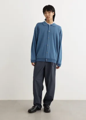 Melange Knit Polo Cardigan
