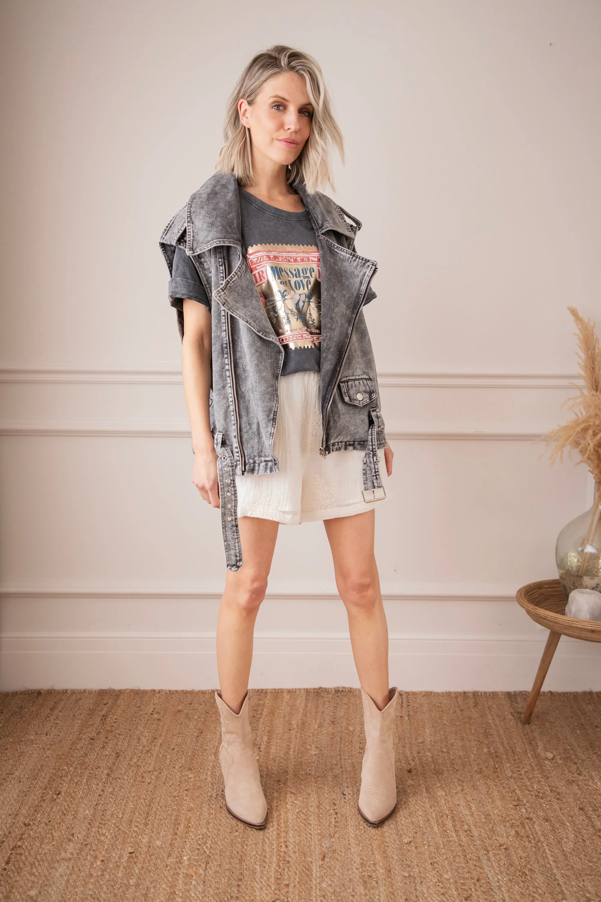 Message Of Love Dark Grey/Gold - T-Shirt