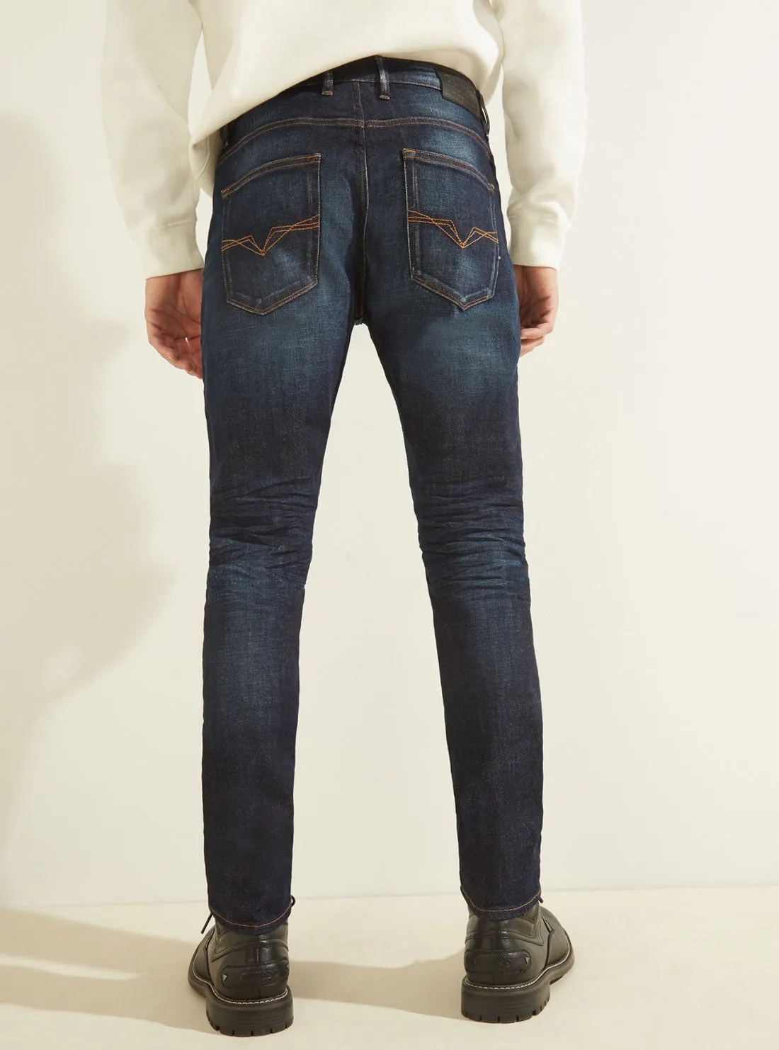 Mid-Rise Athletic Tapered Denim Jean in Nightshade Wash