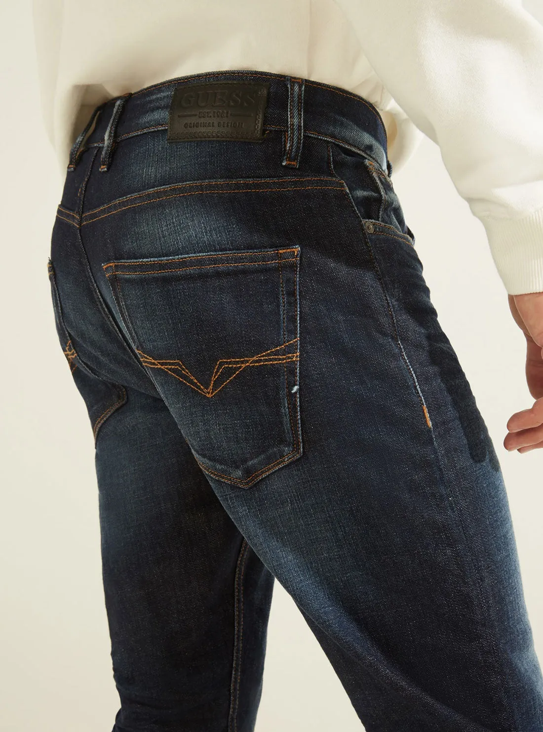 Mid-Rise Athletic Tapered Denim Jean in Nightshade Wash