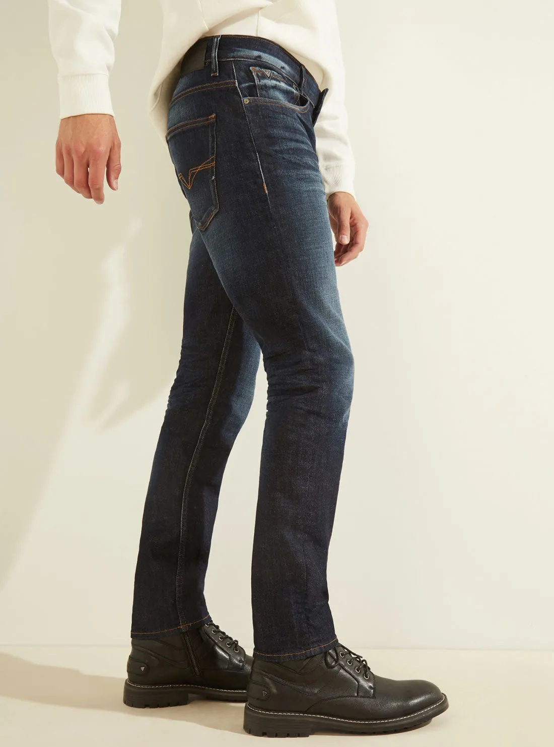 Mid-Rise Athletic Tapered Denim Jean in Nightshade Wash