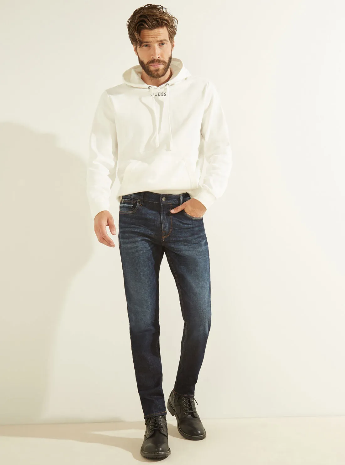 Mid-Rise Athletic Tapered Denim Jean in Nightshade Wash