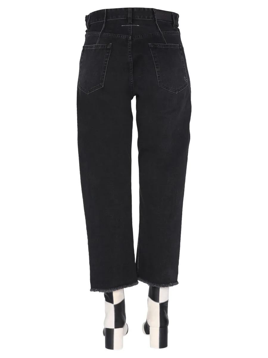 MM6 Maison Margiela High-Rise Boyfriend Jeans