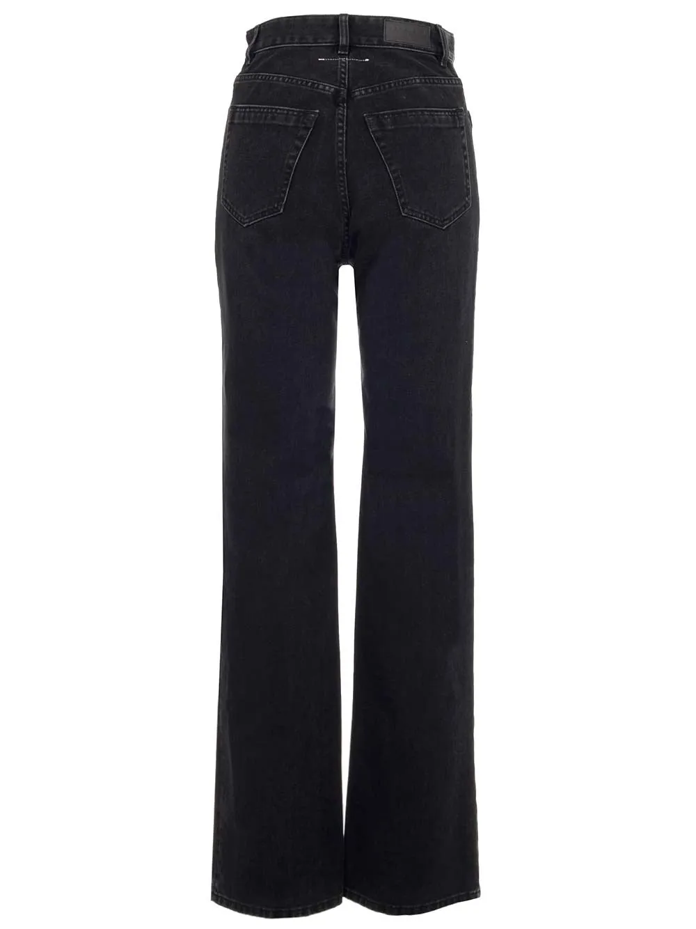 MM6 Maison Margiela Logo Patch Straight Leg Jeans