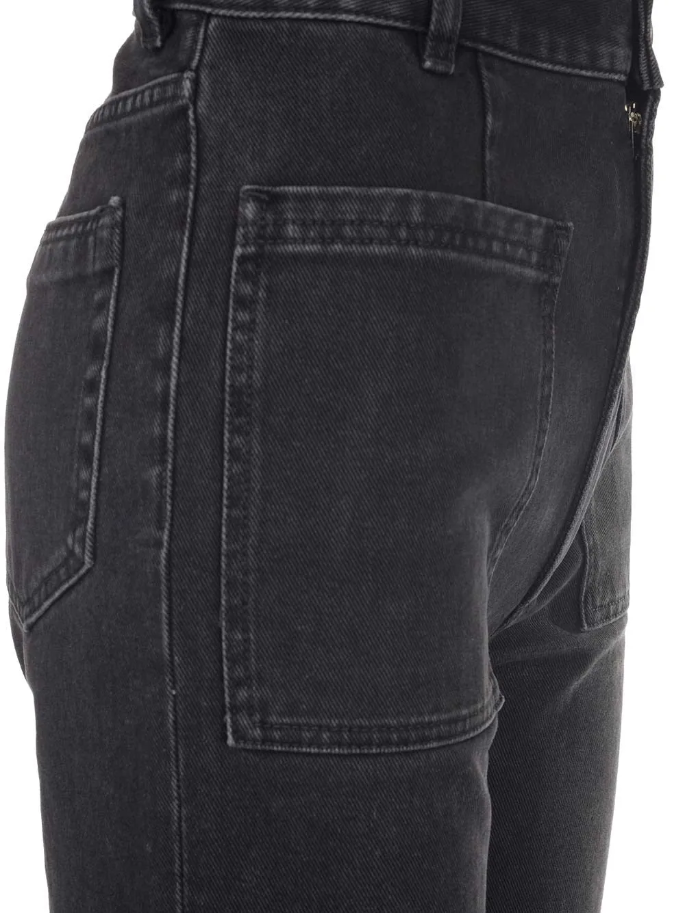 MM6 Maison Margiela Logo Patch Straight Leg Jeans