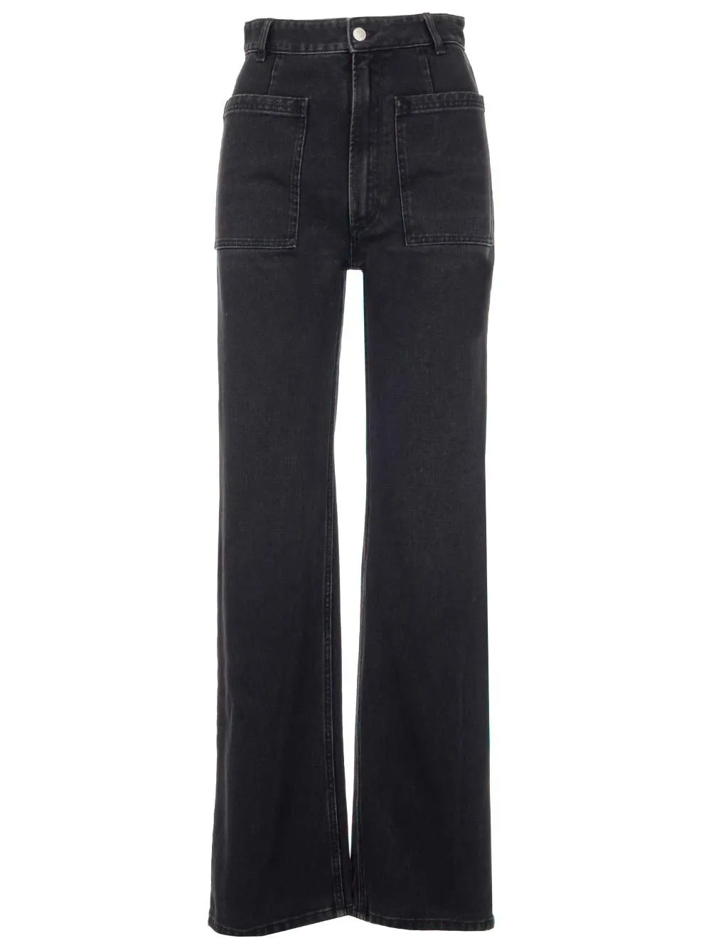 MM6 Maison Margiela Logo Patch Straight Leg Jeans