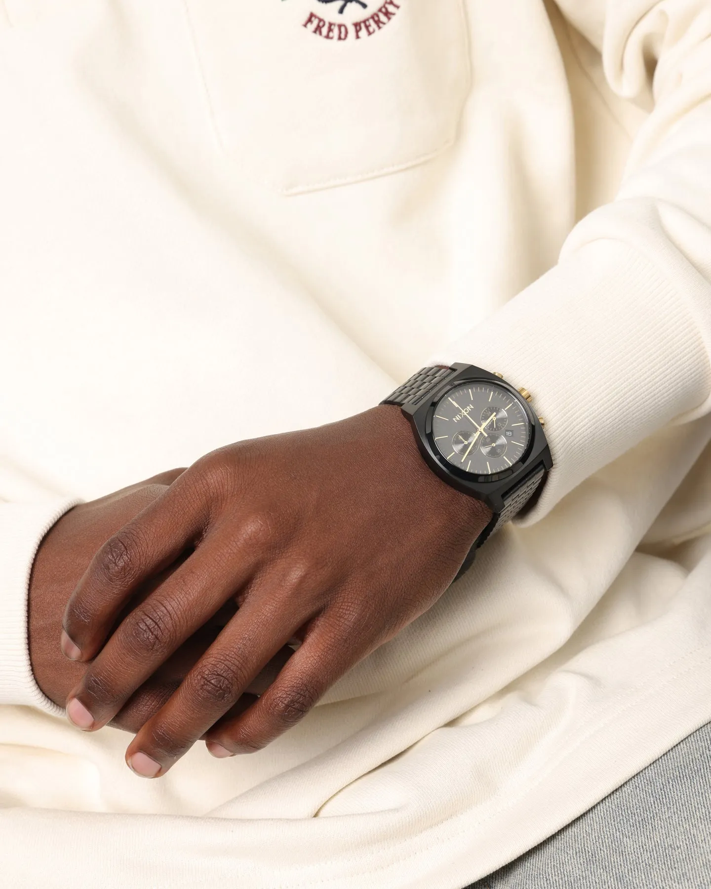 Nixon Time Teller Chrono Watch Black/Gold