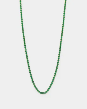 NXS 3mm Tennis Chain Gold/Green