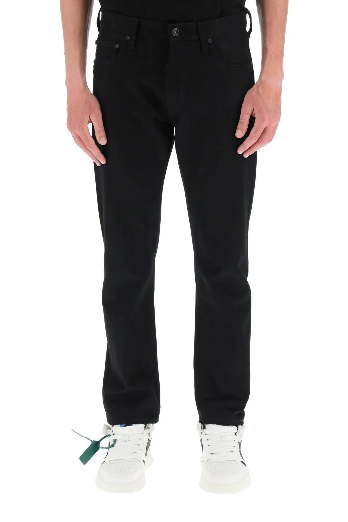 Off-White Diag Printed Straight Leg Jeans