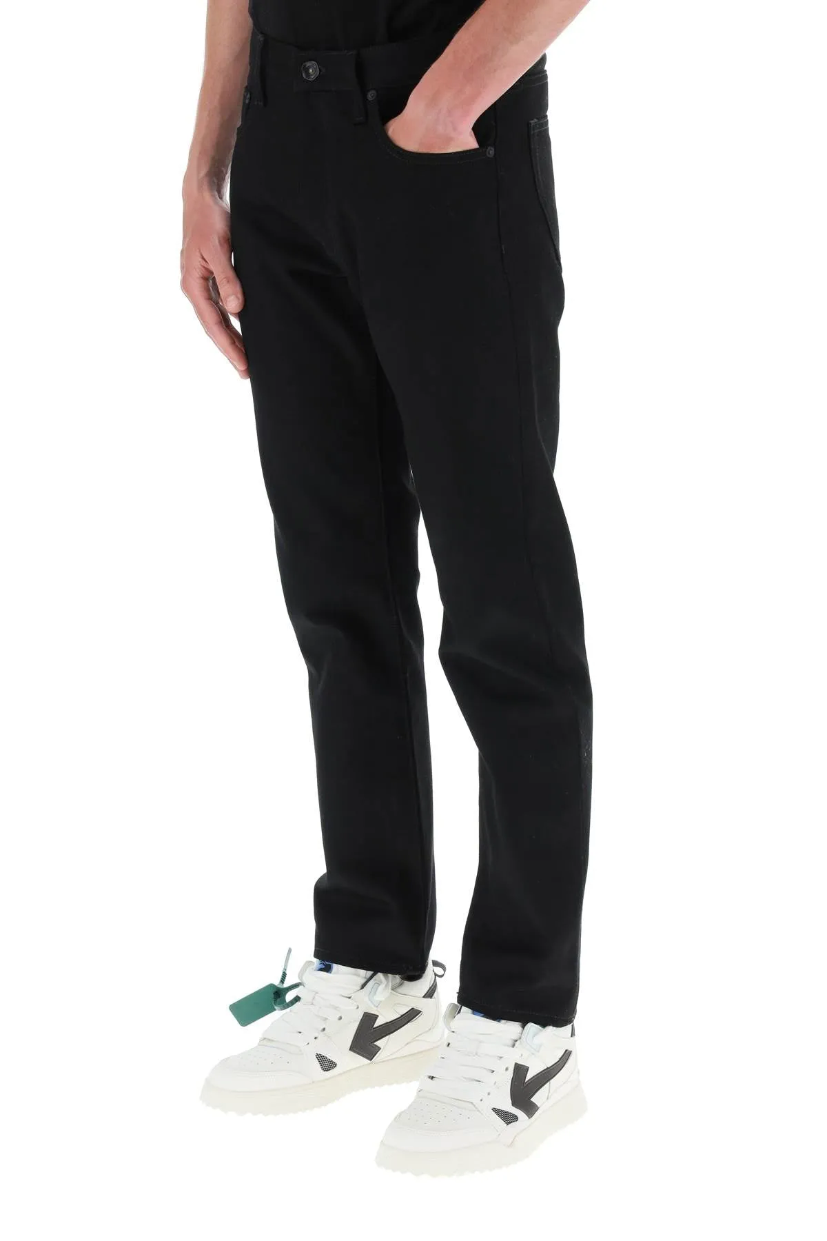 Off-White Diag Printed Straight Leg Jeans
