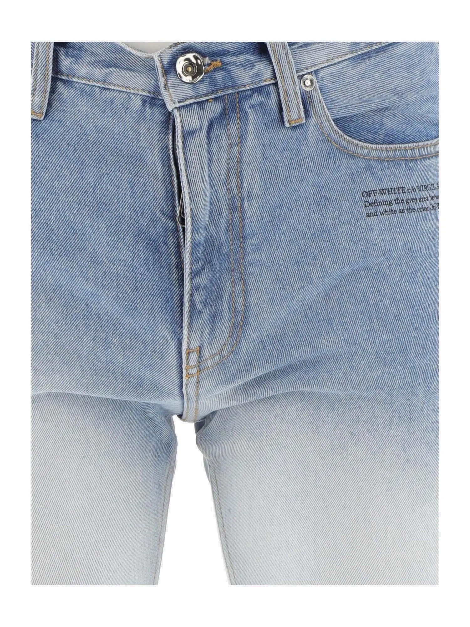 Off-White Faded Effect Skinny Jeans