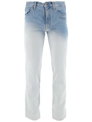 Off-White Faded Effect Skinny Jeans
