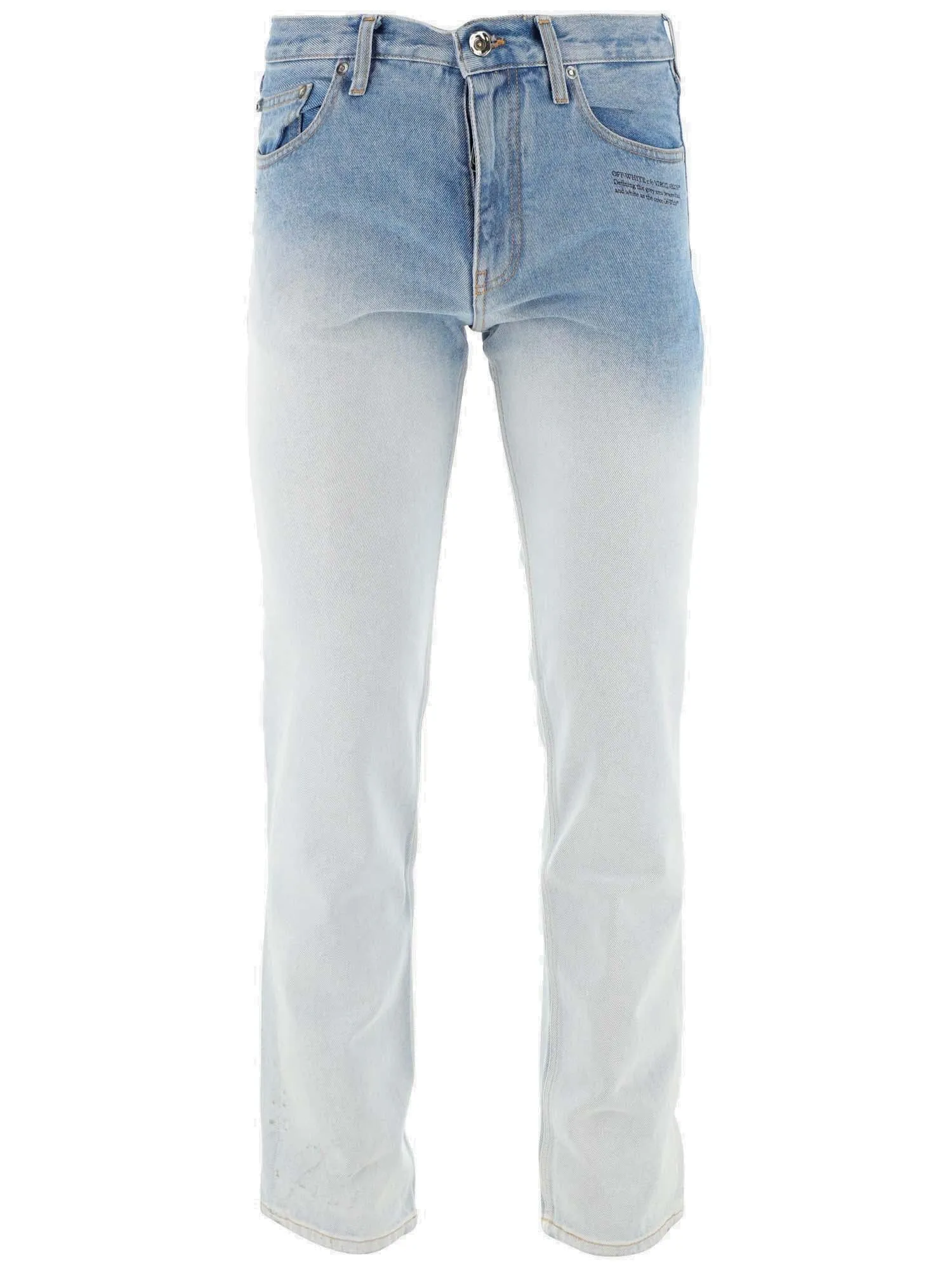 Off-White Faded Effect Skinny Jeans