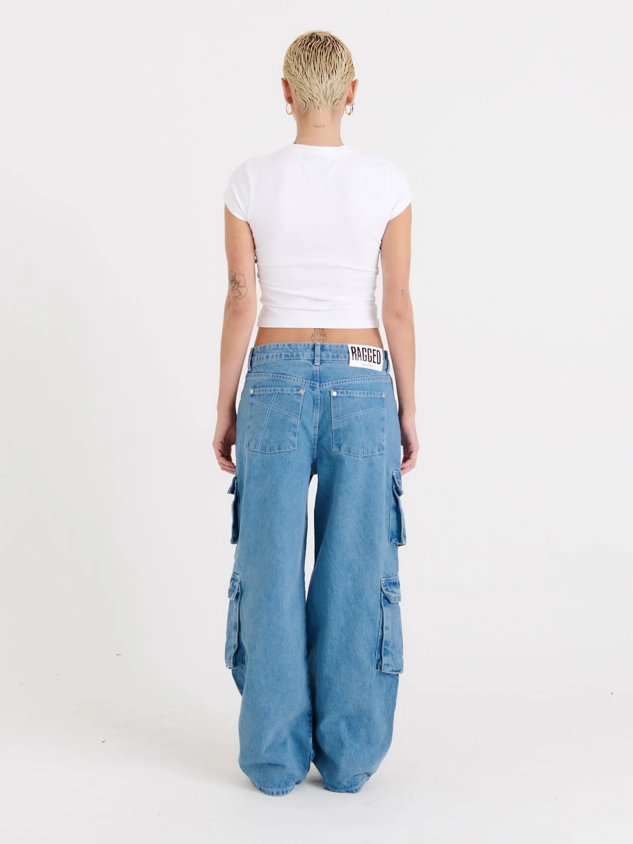 Organic Combat Release Jeans Light Blue