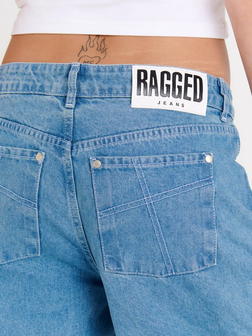 Organic Combat Release Jeans Light Blue