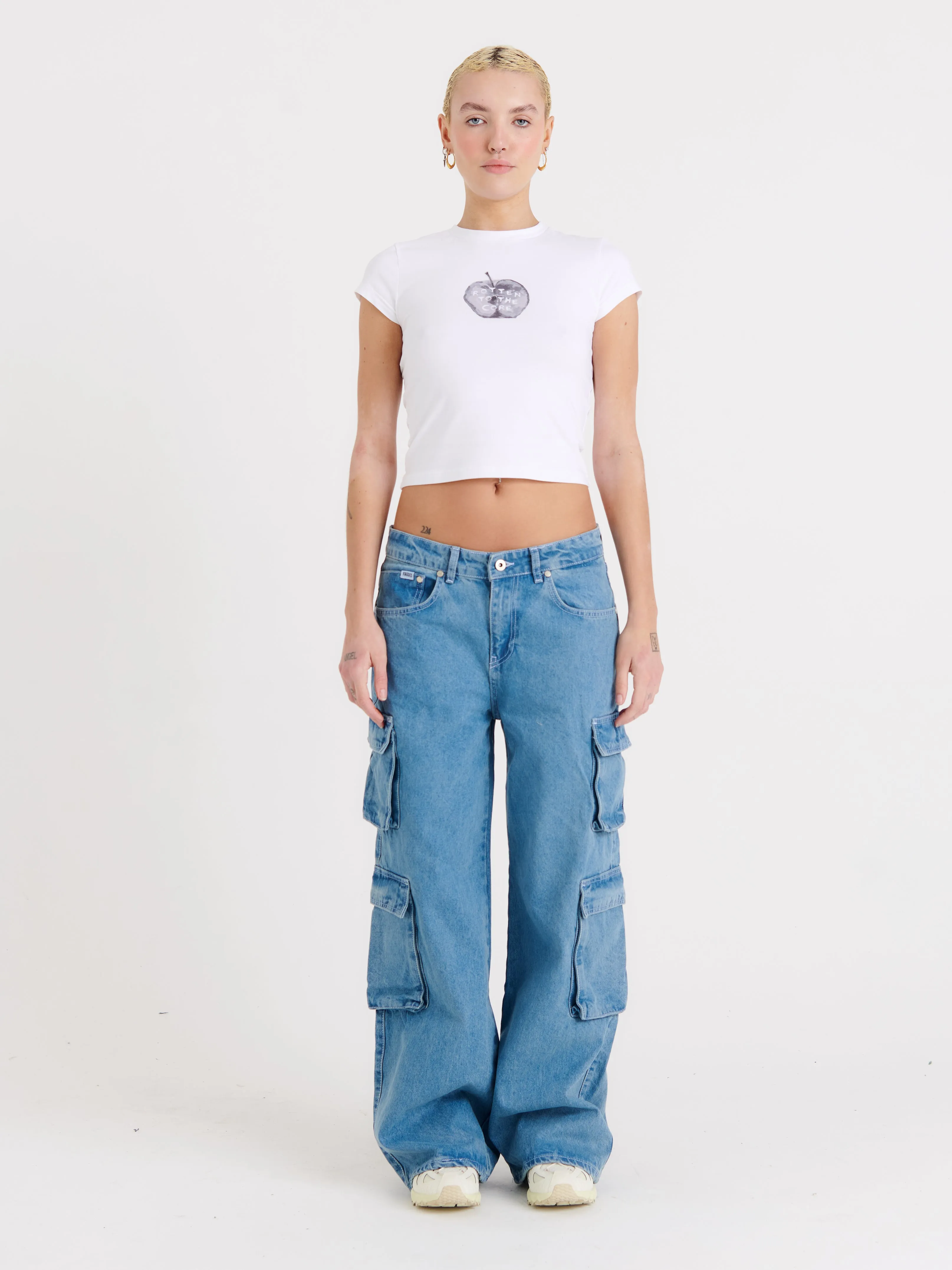 Organic Combat Release Jeans Light Blue