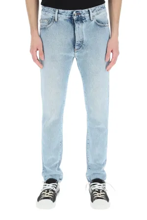 Palm Angels Logo Printed Straight Leg Jeans