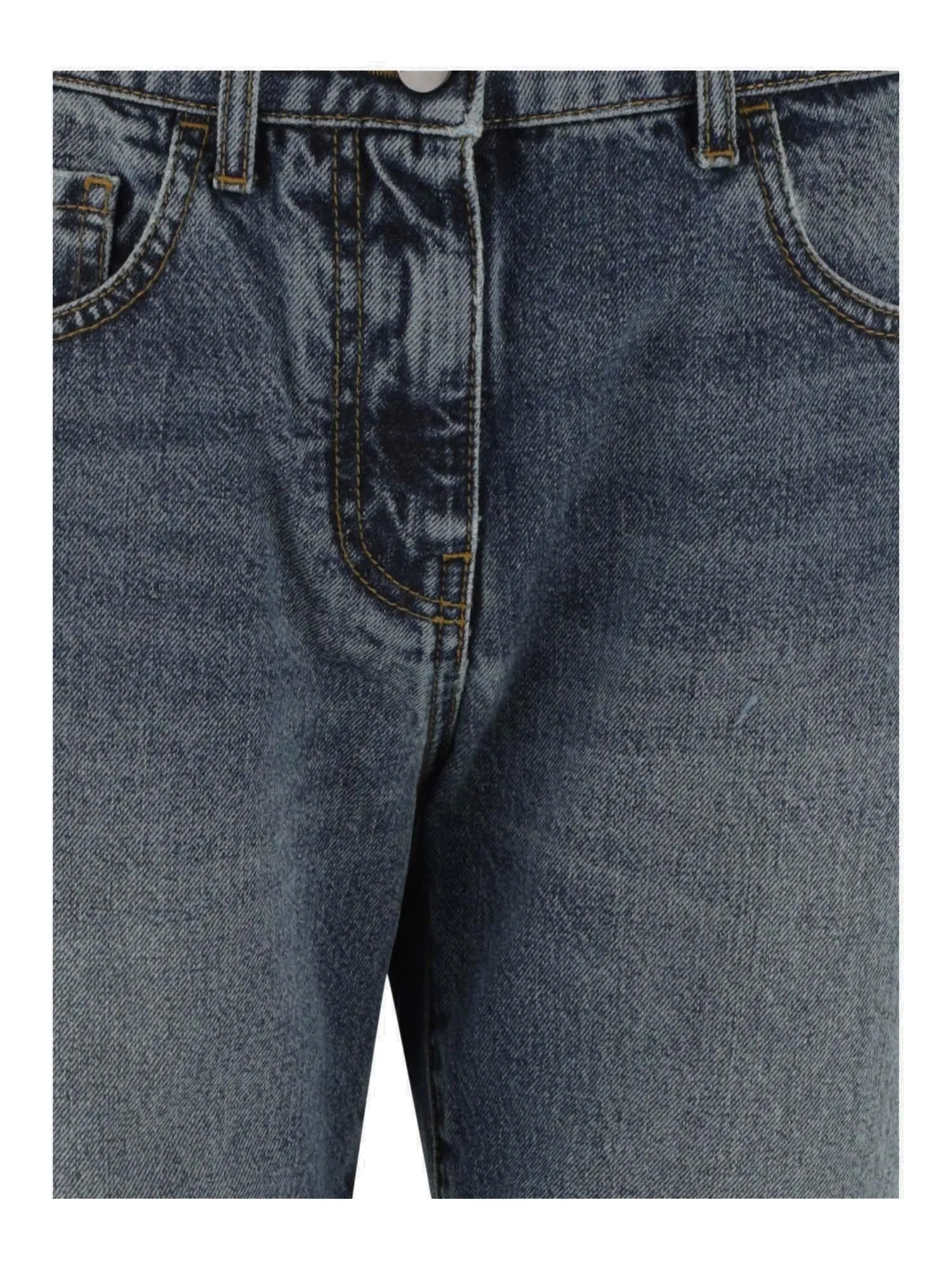 Palm Angels Palm Embroidered Mid-Rise Jeans
