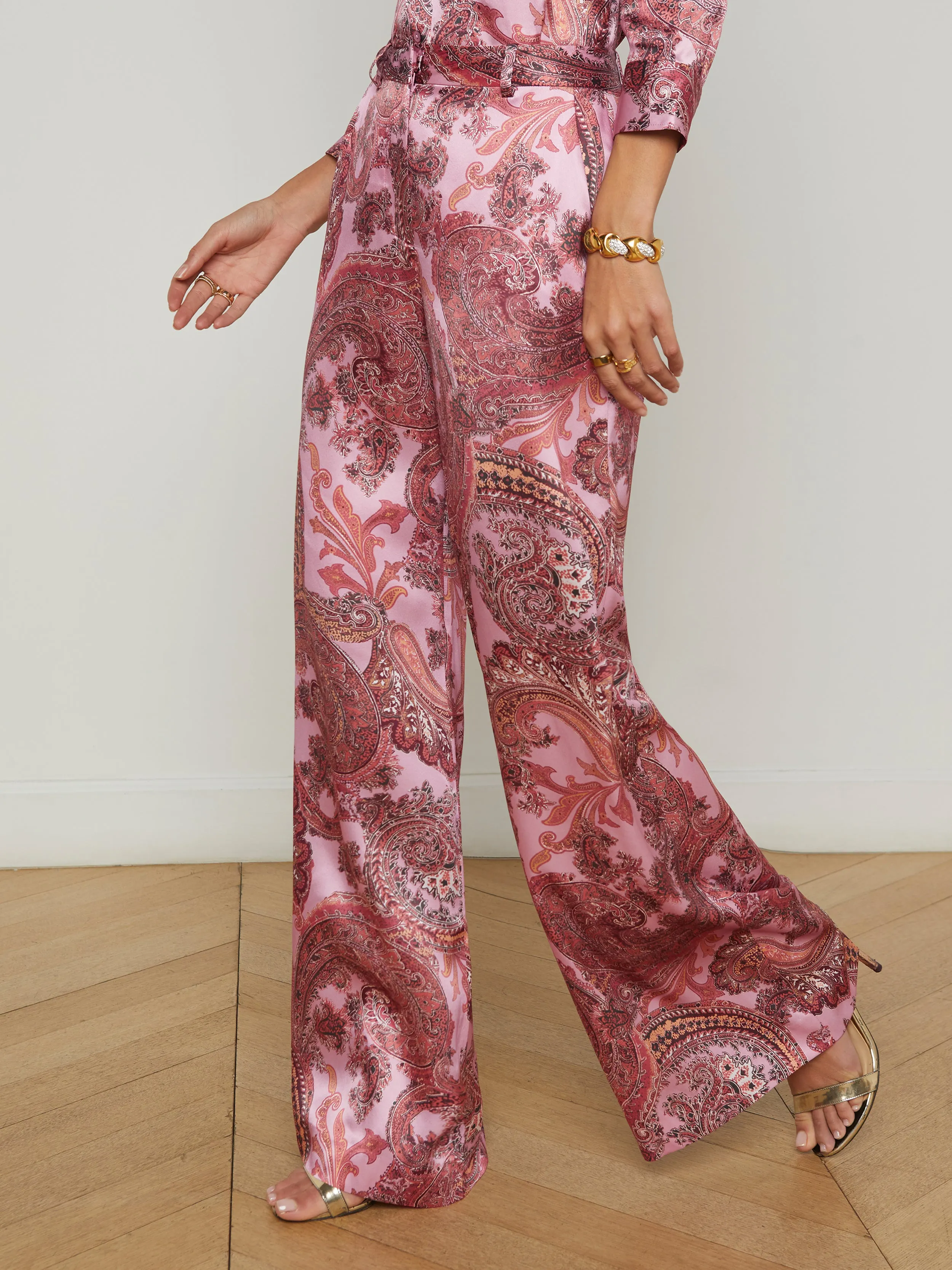 Pilar Silk Wide-Leg Pant