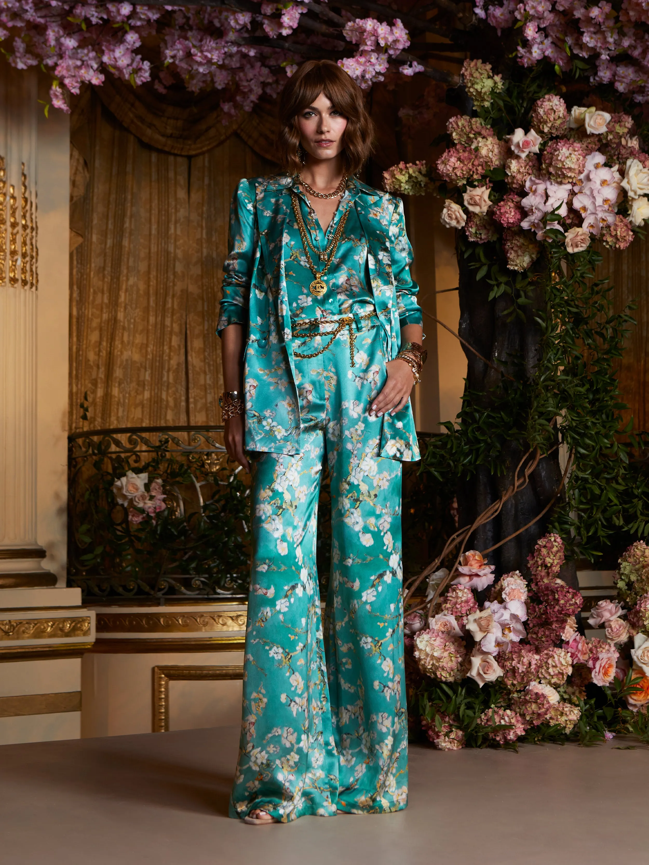 Pilar Silk Wide-Leg Pant