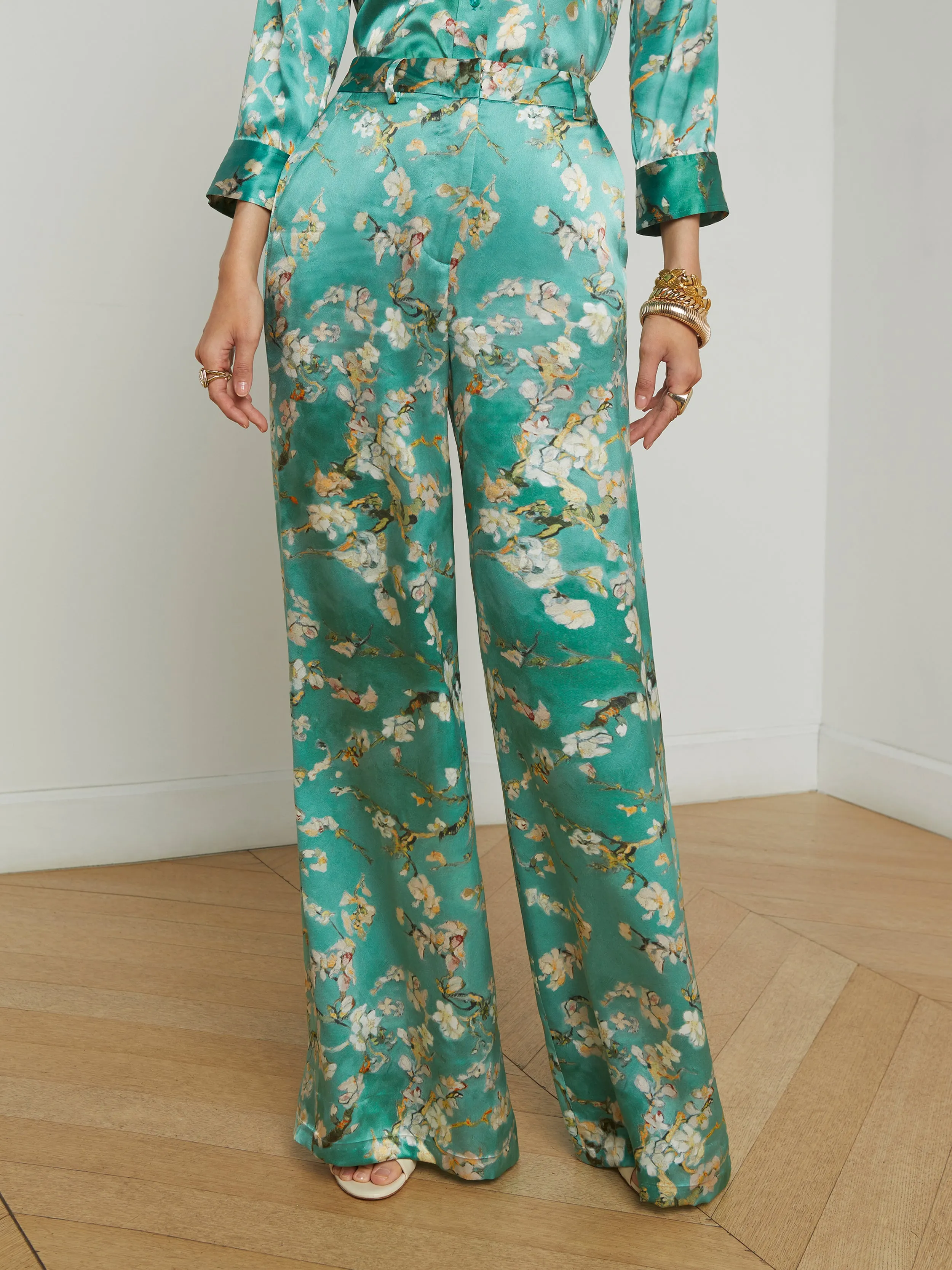 Pilar Silk Wide-Leg Pant