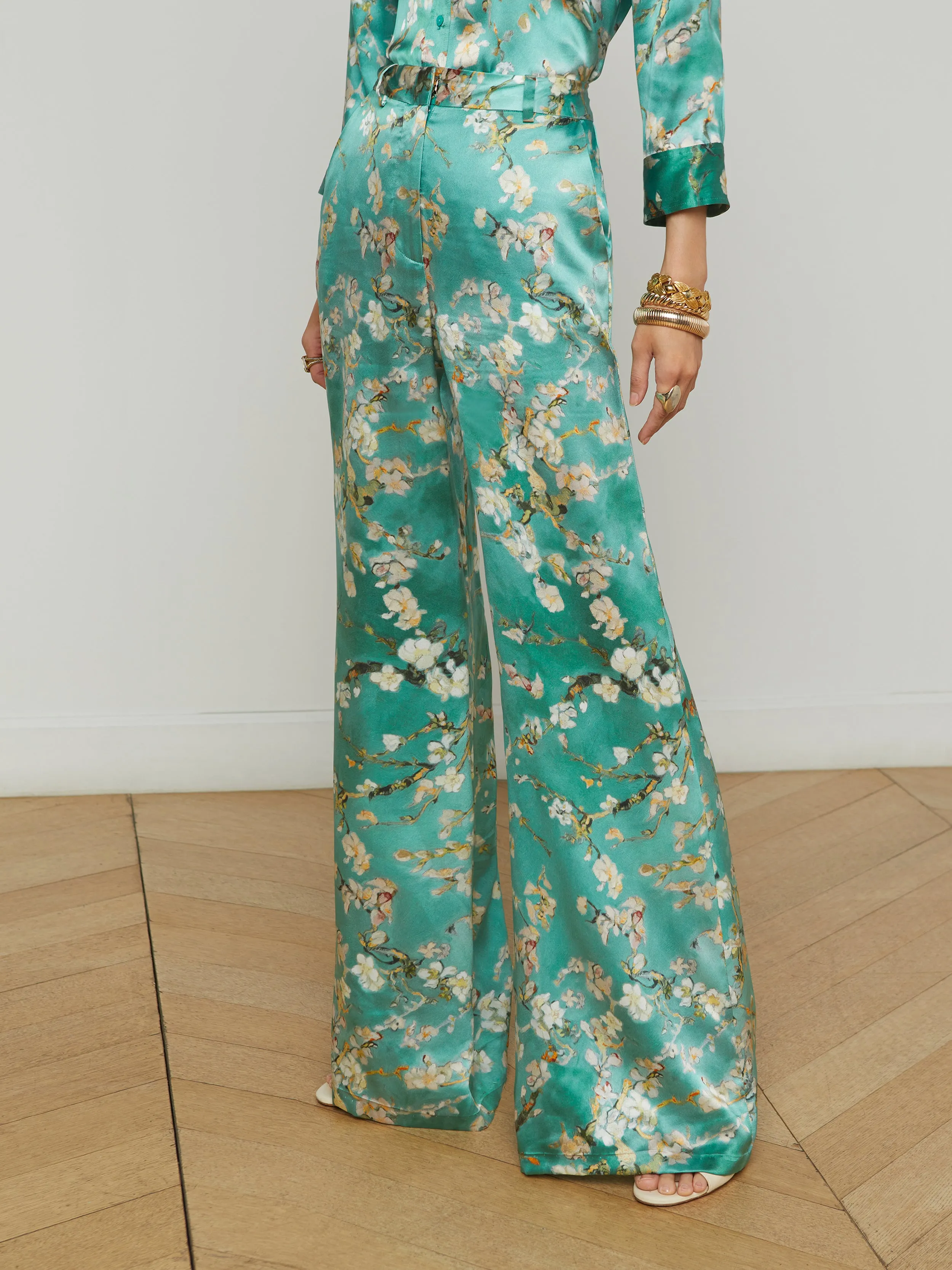 Pilar Silk Wide-Leg Pant