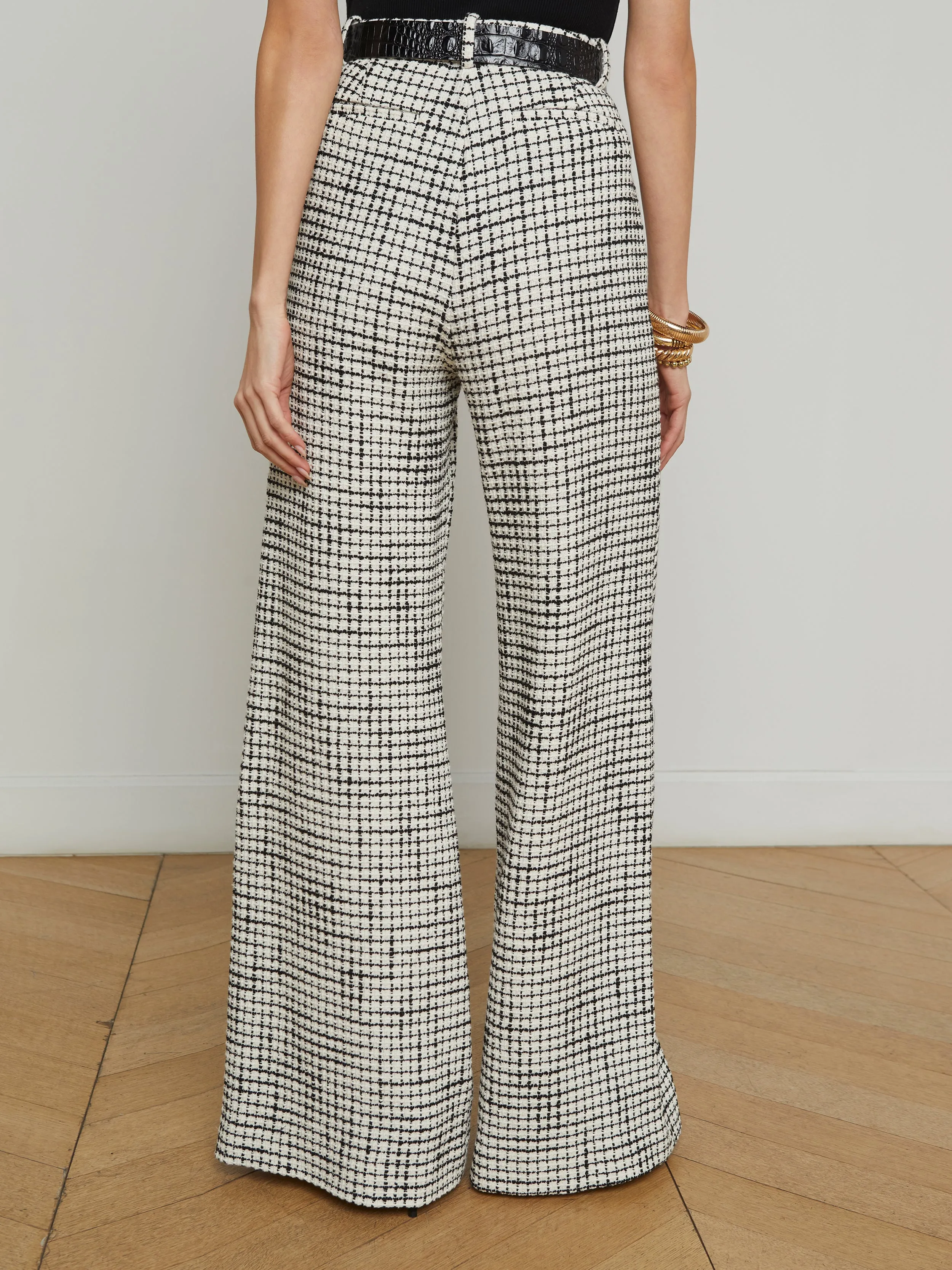 Pilar Tweed Wide-Leg Pant