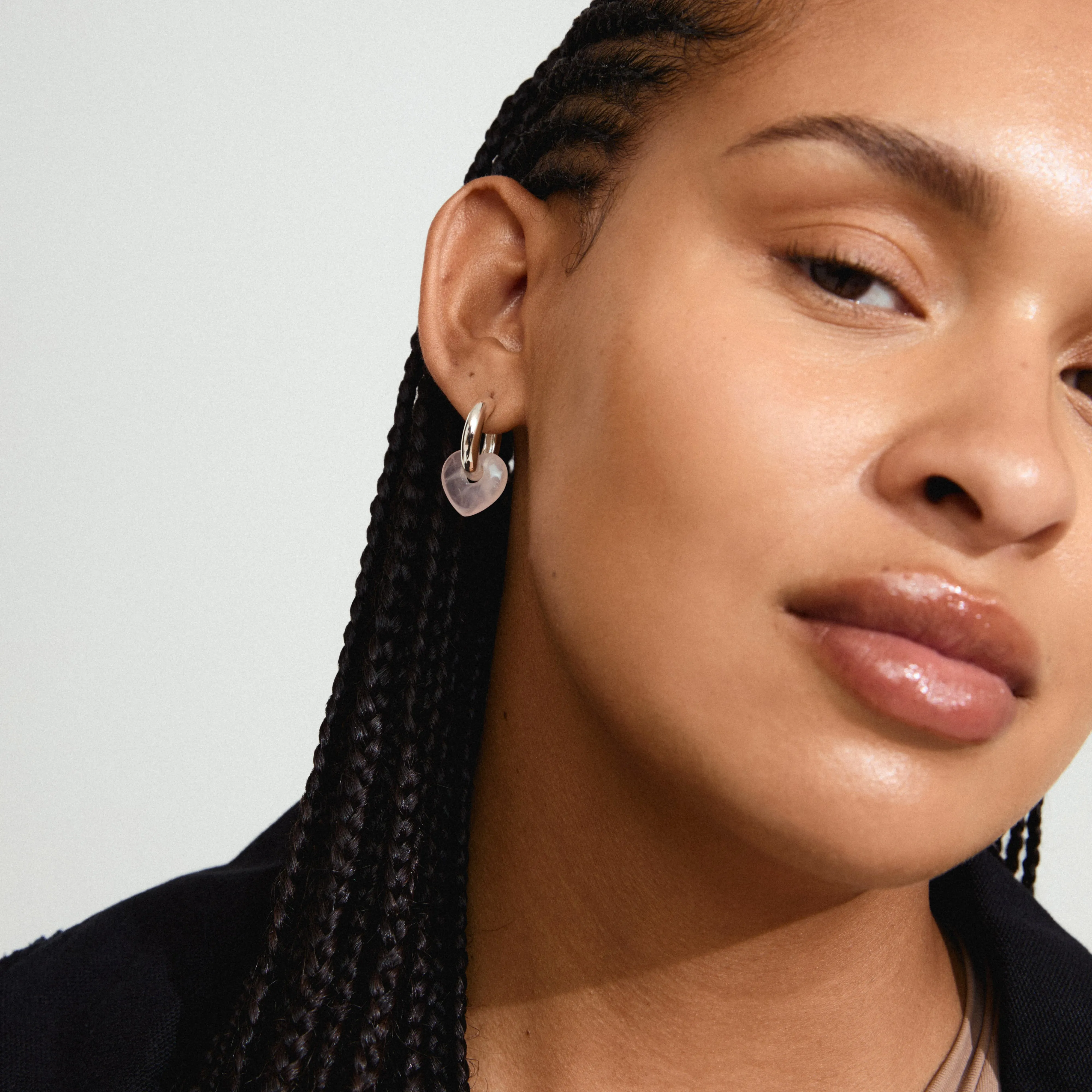 Pilgrim Kendall Recycled Earrings Silver Plated Rose