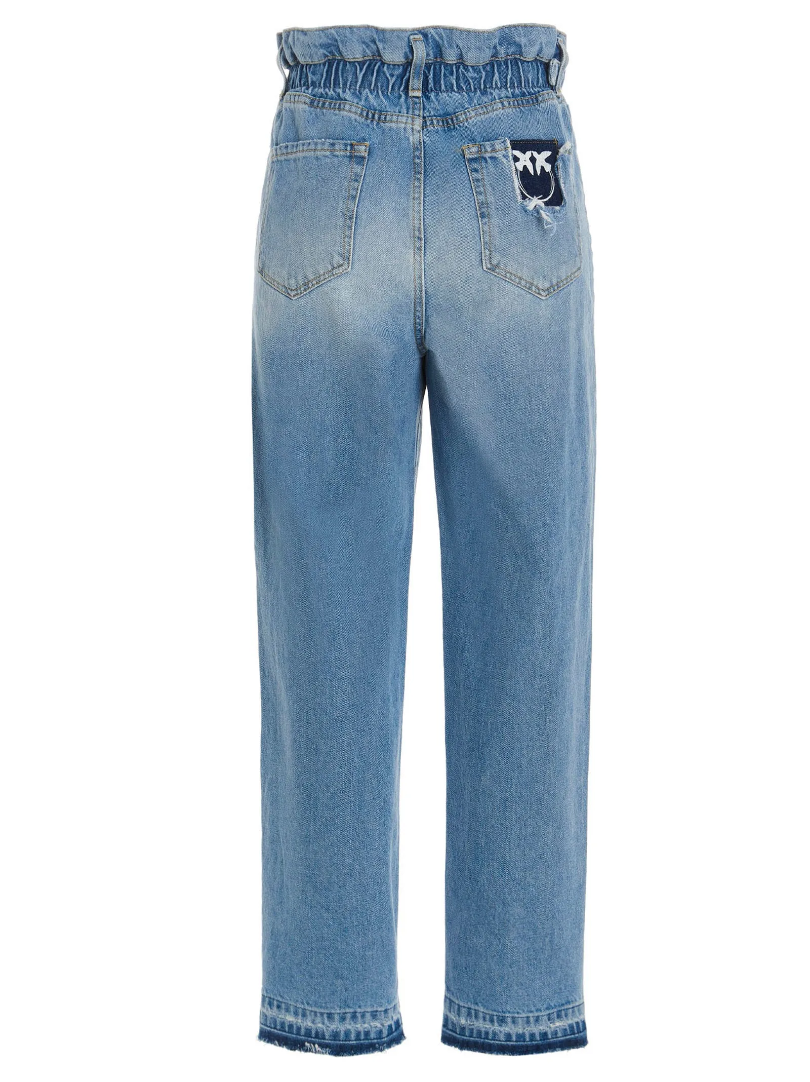 Pinko Logo Buckle High Waisted Jeans