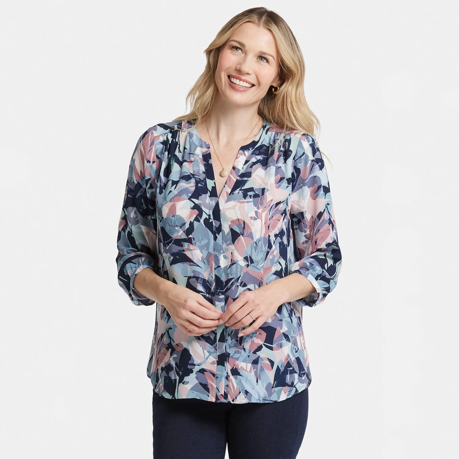 Pintuck Blouse - Cloud Nine