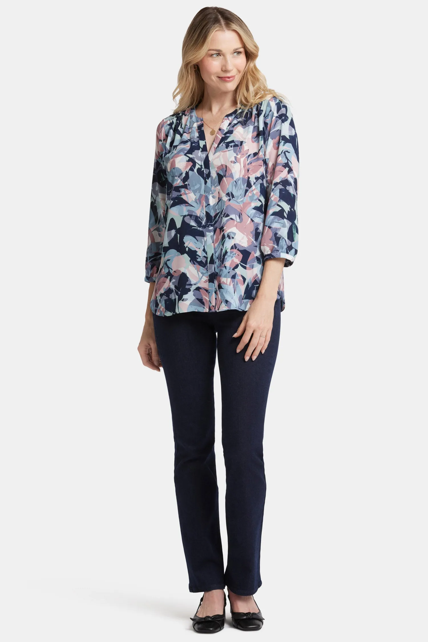 Pintuck Blouse - Cloud Nine