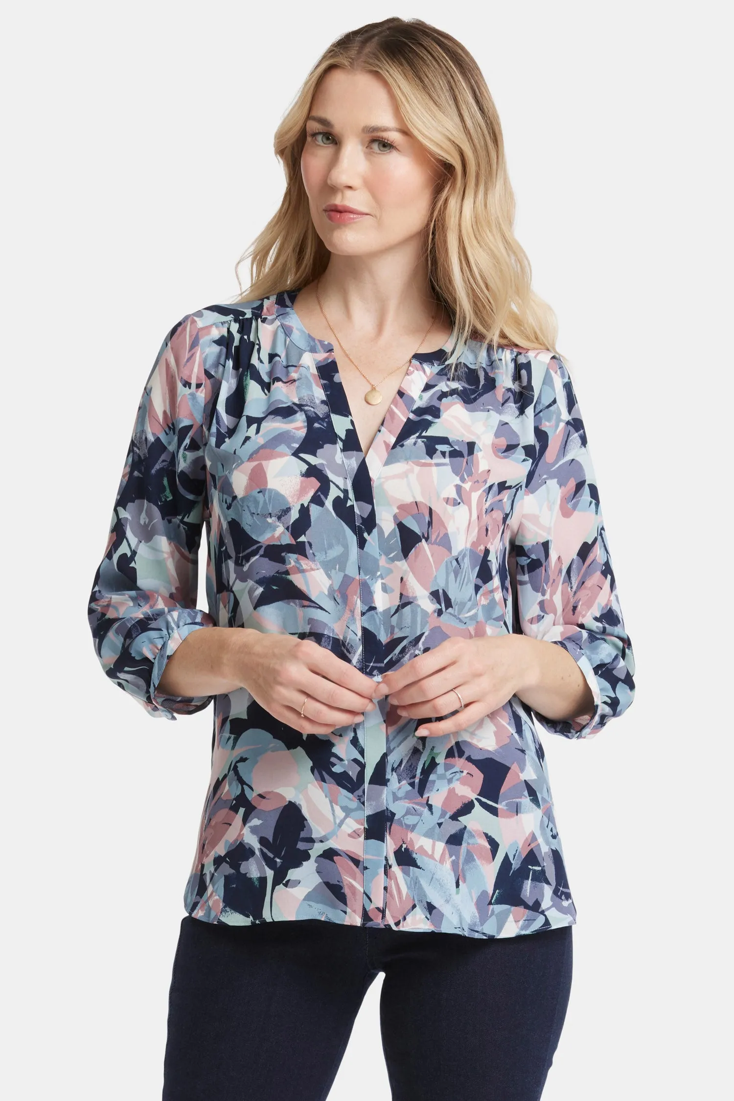 Pintuck Blouse - Cloud Nine