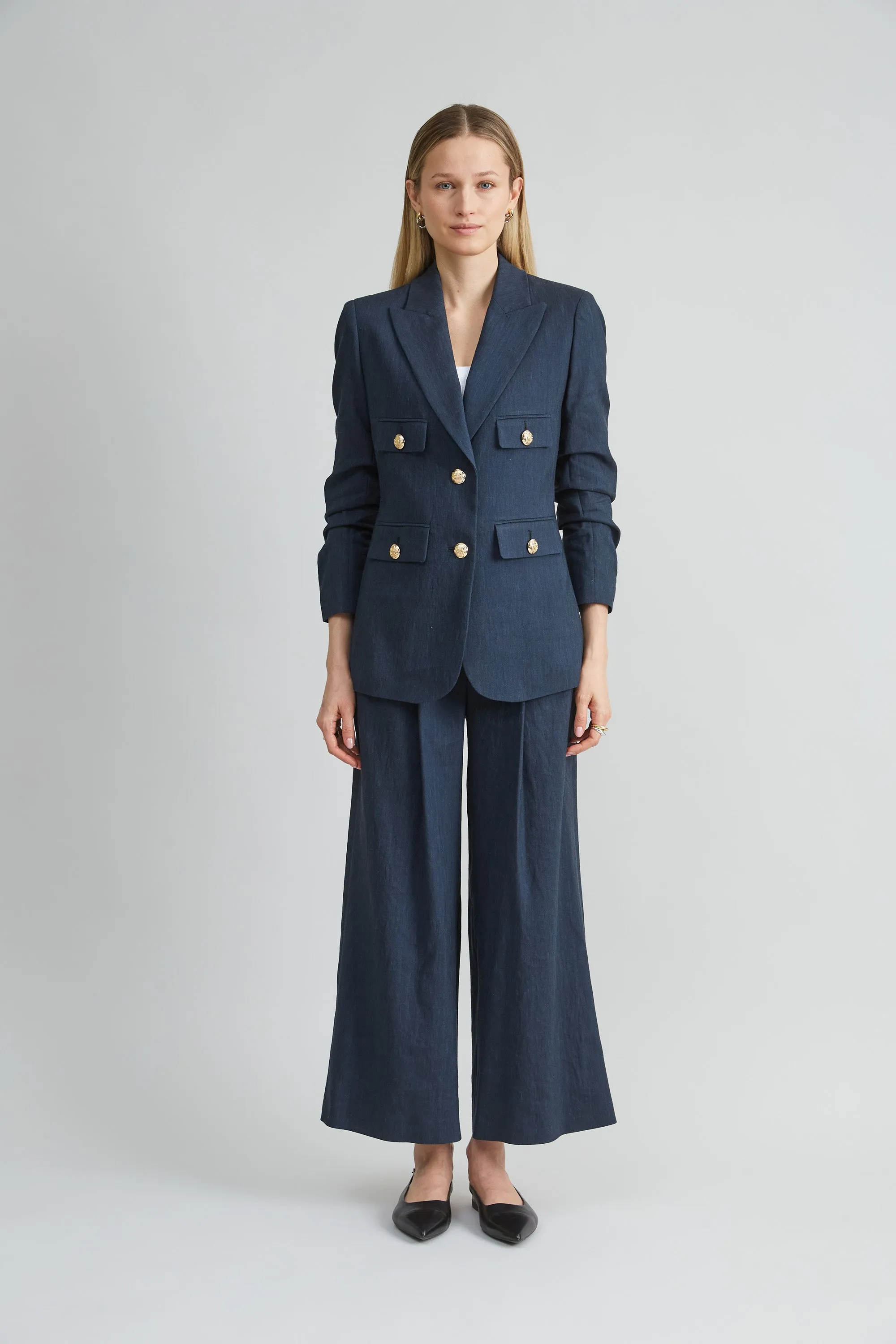 Pleated Linen Pant