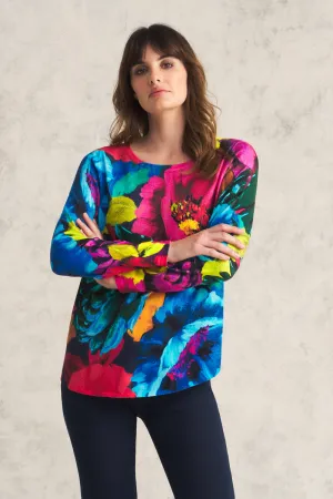Printed Cotton Jumper - Oversized Floral